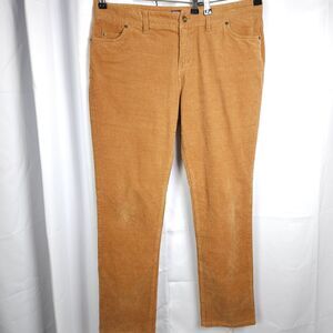 Vineyard Vines Womens 14 38x32 Brown Corduroy High Rise 5-pocket Pants Jeans